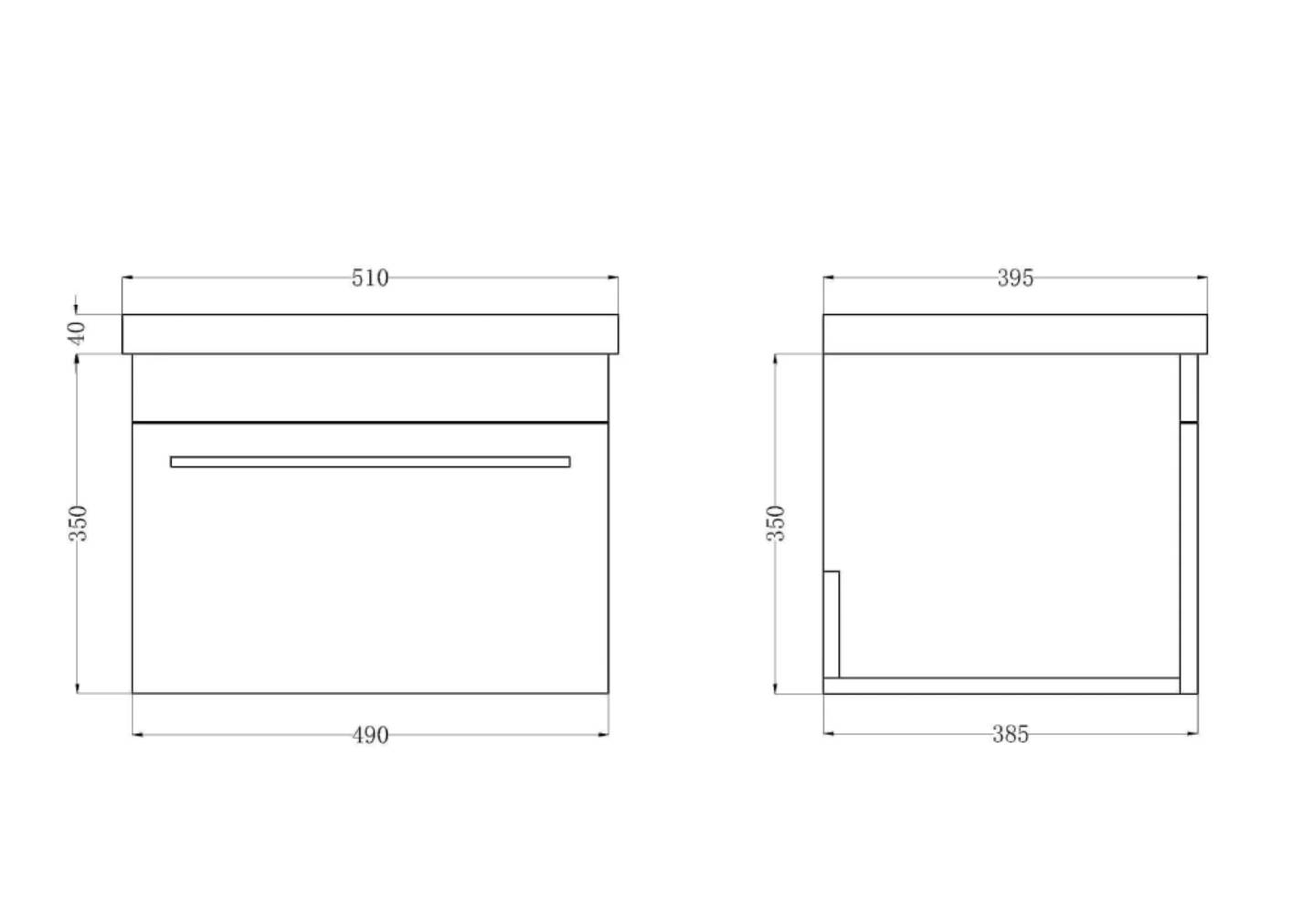 Desire Venus 500 White WH unit and Slim basin