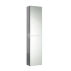 iBathUK Bergen Tall Stainless Steel Bathroom Mirror Cabinet with Double Door, Rectangular Mirror with Straight Edge, 300x1300mm