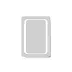 iBathUK Halo Illuminated LED Bathroom Mirror, Battery Powered Modern Wall Mirror, Soft Rectangle Shape with Round Edge, 500x700mm