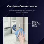 iBathUK Aurora Rectangular Illuminated LED Bathroom Mirror, Battery Operated Framless Wall Mirror with Straight Edge, 500x700mm