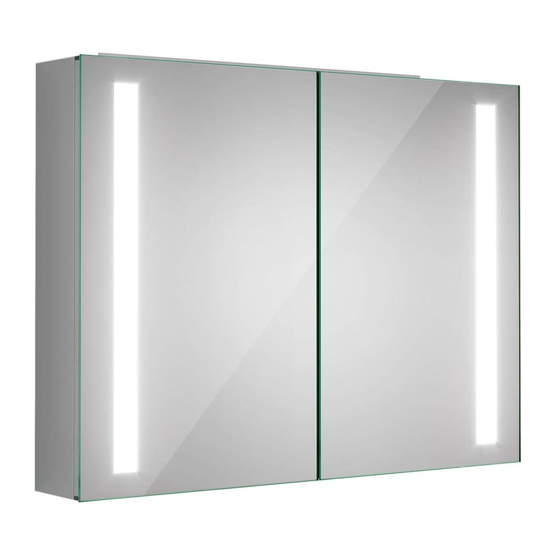 iBathUK Astrid Illuminated LED Mirror Cabinet with Motion Sensor, Modern Rectangular Wall Mirror, 800x600mm