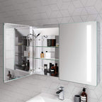 iBathUK Astrid Illuminated LED Mirror Cabinet with Motion Sensor, Modern Rectangular Wall Mirror, 800x600mm