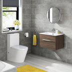 iBathUK Stockholm Round Stainless Steel Mirror Cabinet, Single Door Storage Unit, Round Mirror with Round Edge, 500x500mm