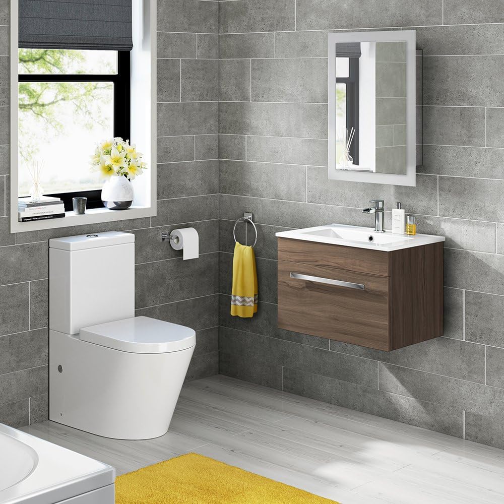 iBathUK Bristol Stainless Steel Bathroom Mirror Cabinet with Sliding Door, Rectangular Mirror with Straight Edge, 480x660mm