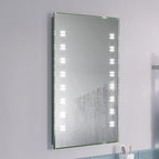 iBathUK Celeste Rectangular Illuminated LED Bathroom Mirror, Wall Mirror with Motion Sensor and Infrared Sensor Switch, 500x700mm