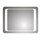iBathUK Nova Rectangular Illuminated LED Bathroom Mirror, Wall Mirror with Motion Sensor and Infrared Sensor Switch, 650x900mm