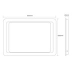 iBathUK Nova Rectangular Illuminated LED Bathroom Mirror, Wall Mirror with Motion Sensor and Infrared Sensor Switch, 650x900mm