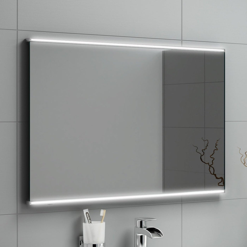 iBathUK Nebula Rectangular Illuminated LED Bathroom Mirror, Wall Mirror with Motion Sensor and Infrared Sensor Switch, 500x700mm