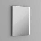 iBathUK Glowvia Rectangular Illuminated LED Bathroom Mirror with Touch Switch, Frameless Wall Mirror with Straight Edge, 500x700mm