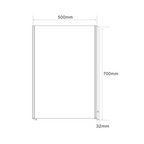 iBathUK Glowvia Rectangular Illuminated LED Bathroom Mirror with Touch Switch, Frameless Wall Mirror with Straight Edge, 500x700mm