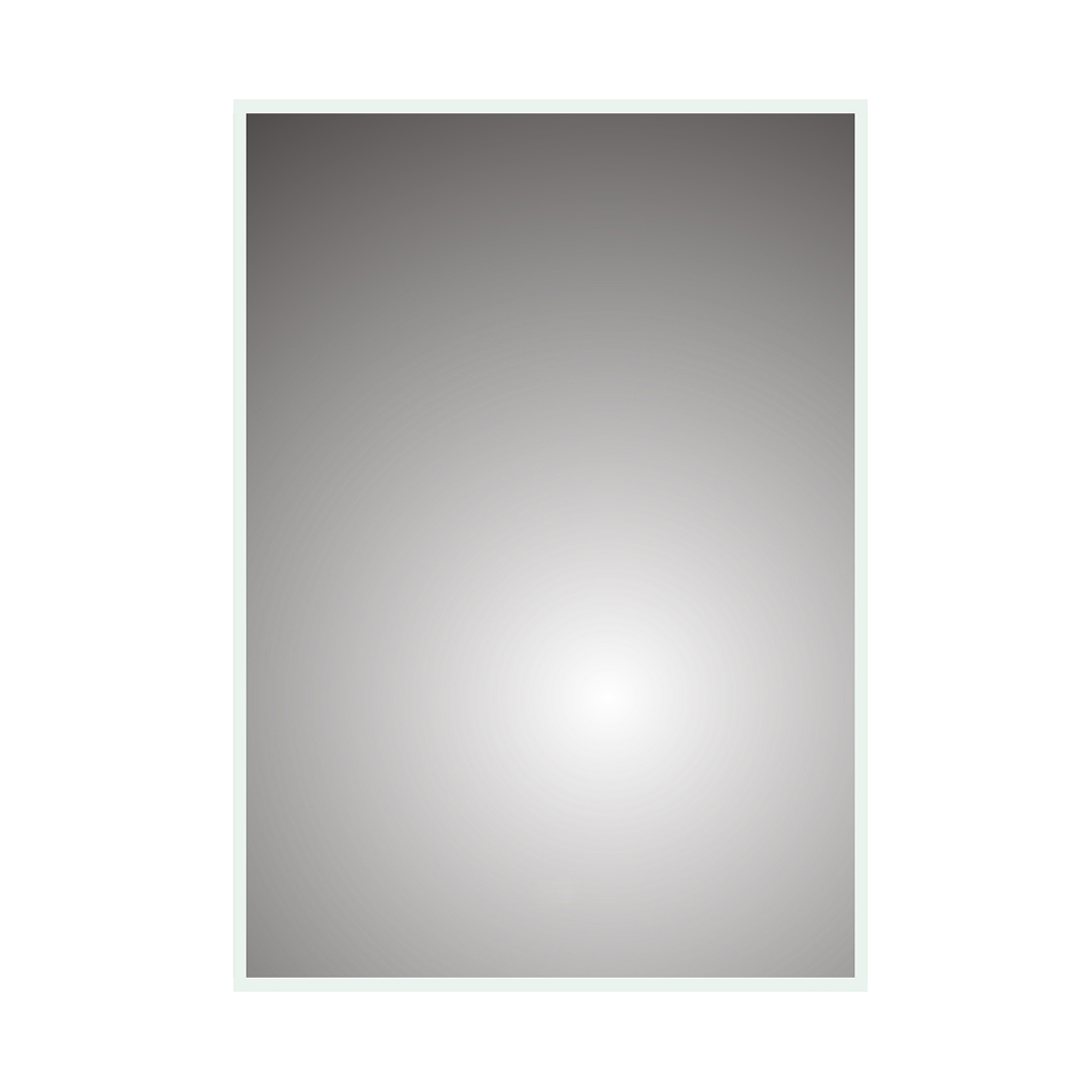 iBathUK Spectra Rectangular Illuminated LED Bathroom Mirror, Frameless Wall Mirror with Motion Sensor and Demister, 500x700mm