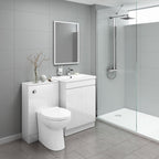 iBathUK Spectra Rectangular Illuminated LED Bathroom Mirror, Frameless Wall Mirror with Motion Sensor and Demister, 500x700mm