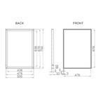 iBathUK Spectra Rectangular Illuminated LED Bathroom Mirror, Frameless Wall Mirror with Motion Sensor and Demister, 500x700mm