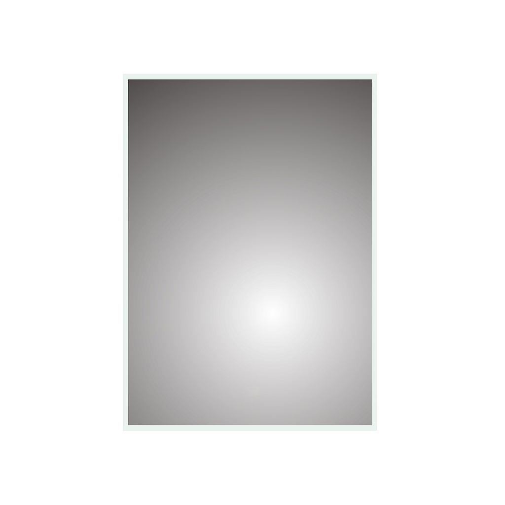 iBathUK Spectra Rectangular Illuminated LED Bathroom Mirror, Frameless Wall Mirror with Motion Sensor and Demister, 800x600mm
