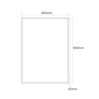 iBathUK Spectra Rectangular Illuminated LED Bathroom Mirror, Frameless Wall Mirror with Motion Sensor and Demister, 800x600mm