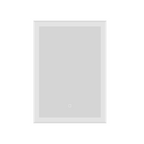 iBathUK Lustre Rectangular Illuminated LED Bathroom Mirror, Frameless Wall Mirror with Touch Sensor and Demister, 500x700mm