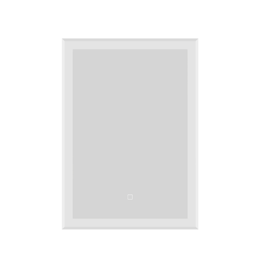 iBathUK Lustre Rectangular Illuminated LED Bathroom Mirror, Frameless Wall Mirror with Touch Sensor and Demister, 500x700mm