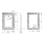 iBathUK Solstice Rectangular Illuminated LED Bathroom Mirror, Frameless Wall Mirror with Touch Sensor and Demister, 500x700mm
