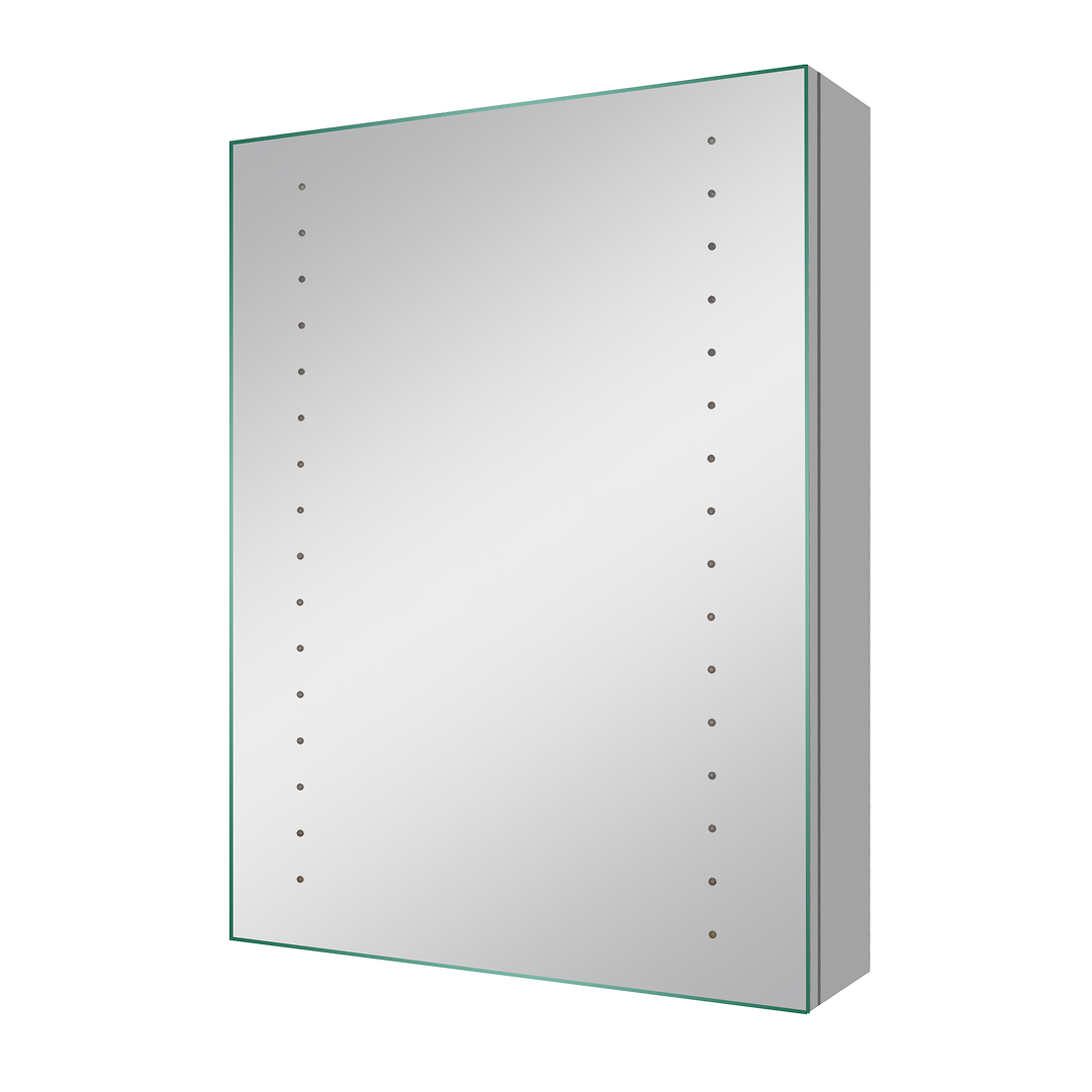 iBathUK Lunar Illuminated LED Bathroom Mirror Cabinet with Motion Sensor, Modern Rectangular Wall Mirror, 450x600mm