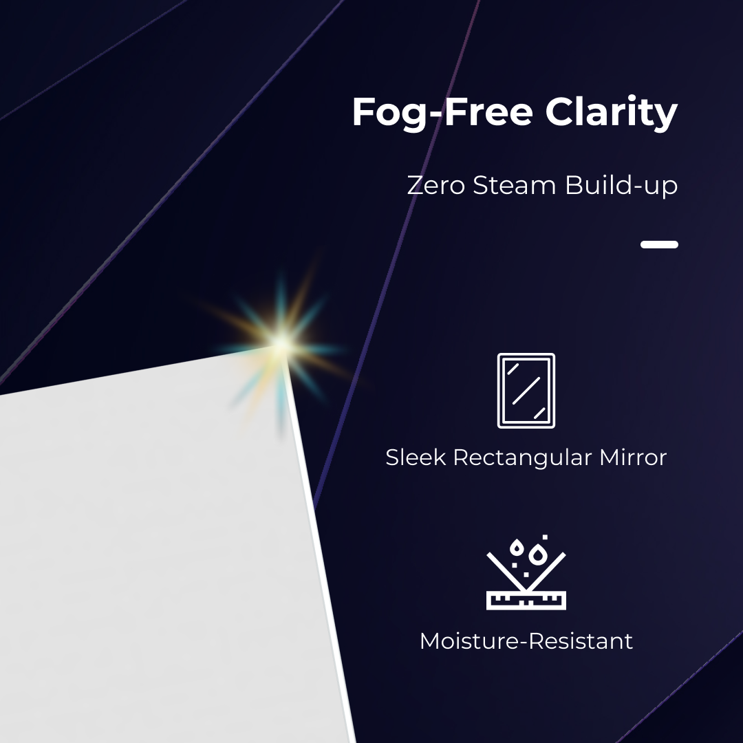 iBathUK Aurora Rectangular Illuminated LED Bathroom Mirror, Battery Operated Framless Wall Mirror with Straight Edge, 500x700mm