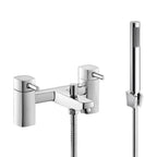 iBathUK Aqulen Square Bath Filler Mixer Tap with Modern Bathroom Shower Head, Modern Bath Filler Tap
