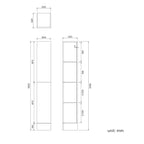 Harper Floor Mounted Tall Storage Unit - 1900mm x 320mm