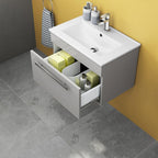 Avon 1 Drawer Wall Hung Vanity Unit With Basin - 615mm x 415mm - 1 Tap Hole