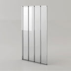 Modern Four Folding Bath Screen With Panel - 4mm Glass - 1400mm x 800mm - Chrome