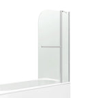 Modern Shower Bath Screen With Panel And Towel Rail - 1400mm x 1000mm - Chrome