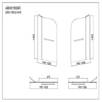 Modern Shower Bath Screen With Panel And Towel Rail - 1400mm x 1000mm - Chrome