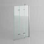 Modern Folding Shower Bath Screen With Panel - RH - 1400mm x 800mm - Chrome