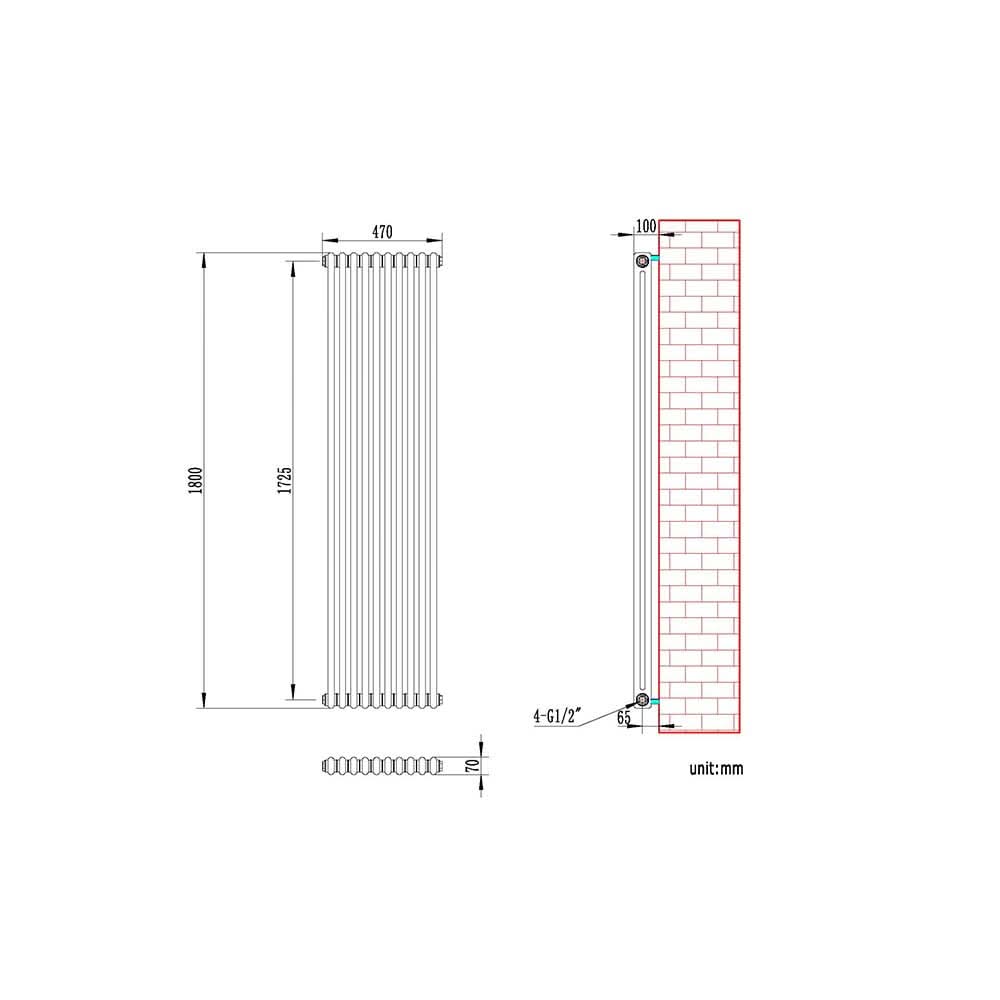 Helena Vertical Column Radiator