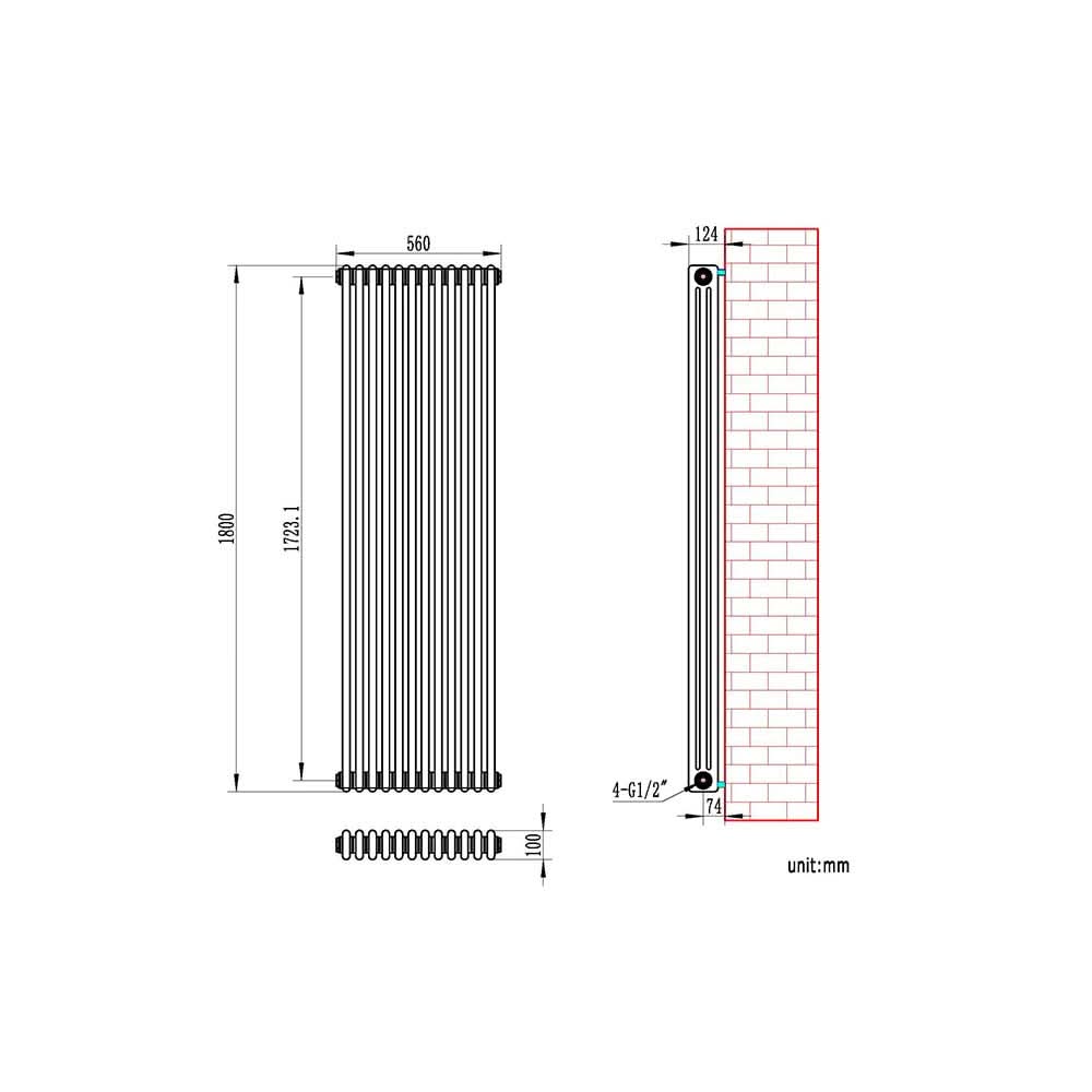 Helena Vertical Column Radiator