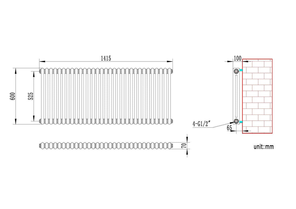 Helena Horizontal Column Radiator