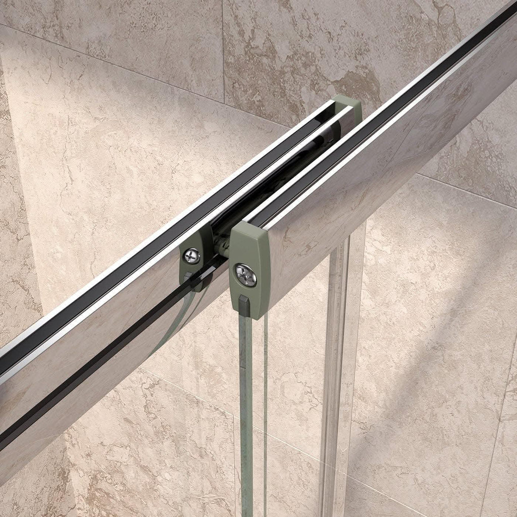 Modern Shower Bath Screen With Panel - 1400mm x 830mm - Chrome