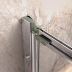 Modern Shower Bath Screen With Panel - 1400mm x 830mm - Chrome