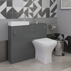 Mini 1 Door Cloakroom Floorstanding vanity Unit With Square Basin - 1 Tap Hole - 400mm x 781mm