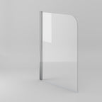 Modern Shower Bath Screen With Panel - 1400mm x 1000mm - Chrome