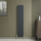 iBathUK Apex Vertical Double Panel Slim Flat Radiator, Designer Slim Radiator