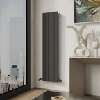 iBathUK Apex Vertical Double Panel Slim Flat Radiator, Designer Slim Radiator