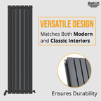 iBathUK Apex Vertical Double Panel Slim Flat Radiator, Designer Slim Radiator