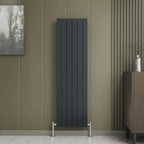iBathUK Apex Vertical Double Panel Slim Flat Radiator, Designer Slim Radiator