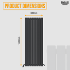 iBathUK Apex Vertical Double Panel Slim Flat Radiator, Designer Slim Radiator