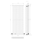 iBathUK Apex Vertical Double Panel Slim Flat Radiator, Designer Slim Radiator
