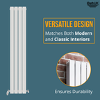 iBathUK Apex Vertical Double Panel Slim Flat Radiator, Designer Slim Radiator