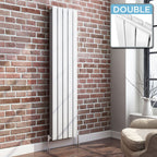 iBathUK Apex Vertical Double Panel Slim Flat Radiator, Designer Slim Radiator
