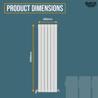 iBathUK Apex Vertical Double Panel Slim Flat Radiator, Designer Slim Radiator