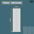 iBathUK Apex Vertical Double Panel Slim Flat Radiator, Designer Slim Radiator