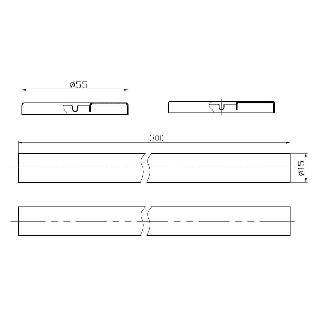 Pro Radiator Valve Pipes & Collars 1/2" x 300mm - Pair