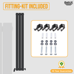 iBathUK Apex Vertical Single Panel Slim Flat Radiator, Designer Slim Radiator